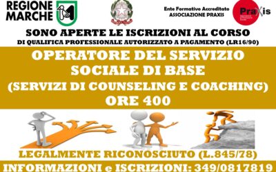 CORSI COUNSELING E COACH (LEGALMENTE RICONOSCIUTO QUALIFICA PROFESSIONALE OPERATORE SSB)