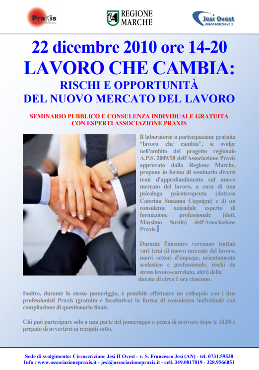 Progetto LAVORO CHE CAMBIA