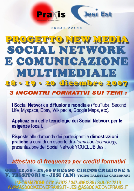 Progetto NEW MEDIA – Social Network e Comunicazione Multimediale